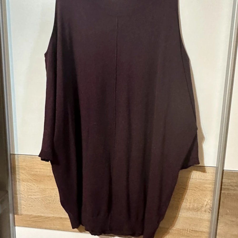 Phase Eight Burgundy Cold Shoulder longline Jumper size L